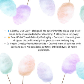 The Blush Spot drops on panty liner illustrate versatile daytime use.