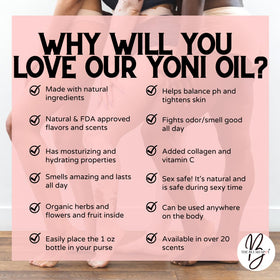 Hands applying The Blush Spot Cotton Candy Yoni Oil for simple direct application.