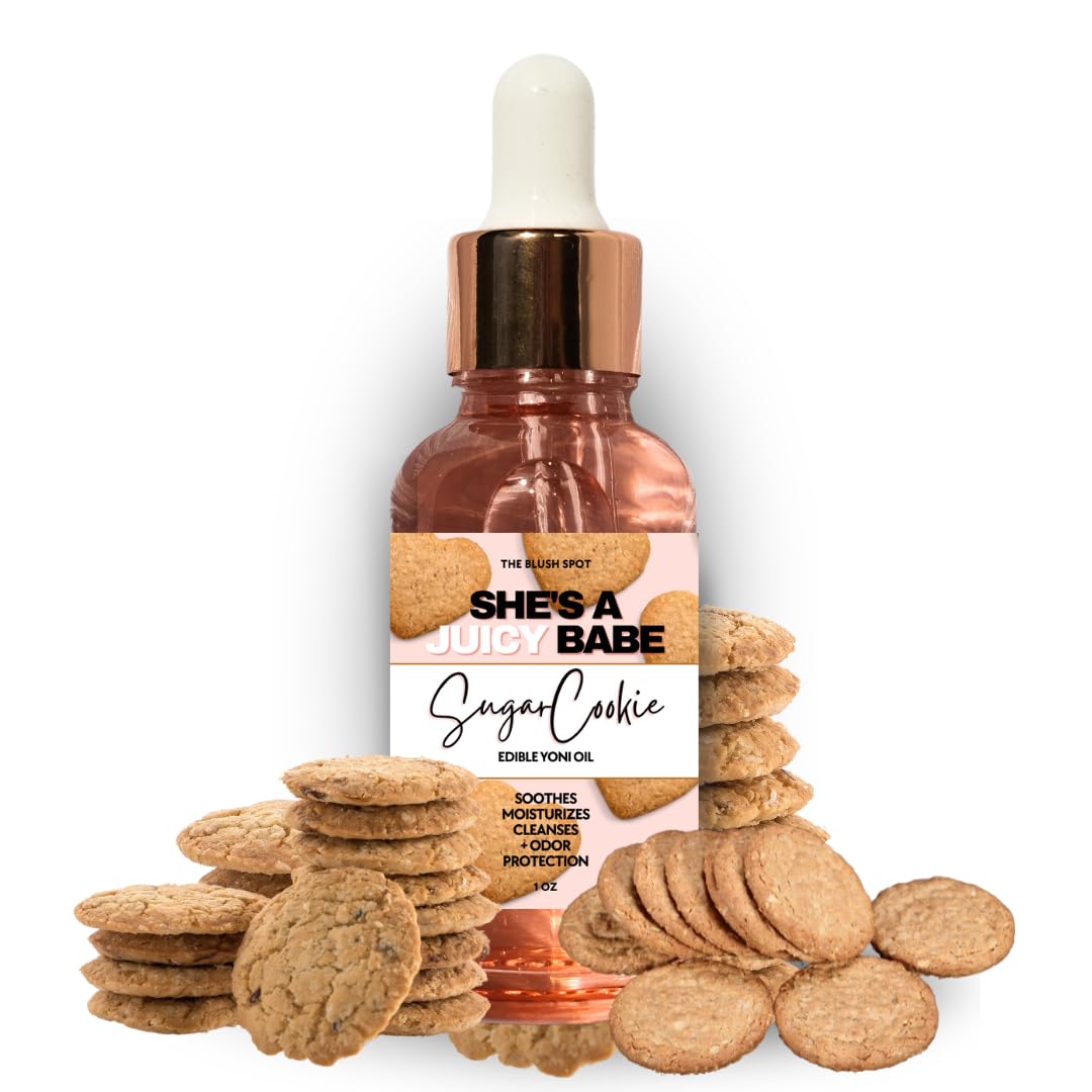 The Blush Spot Sugar Cookie Yoni Oil bottle for daily intimate care.
