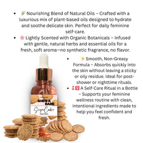 Infused herbs visible in The Blush Spot Yoni Oil blend.