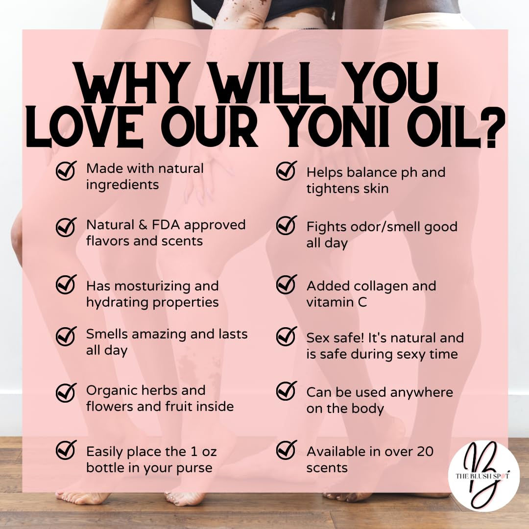 The Blush Spot Yoni Oil on skin with smooth absorption.