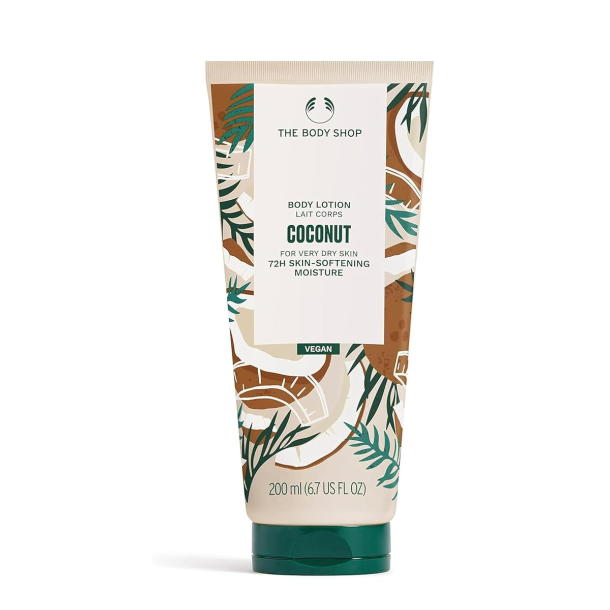 Applying The Body Shop Coconut Nourishing Body Milk demonstrates quick absorption.