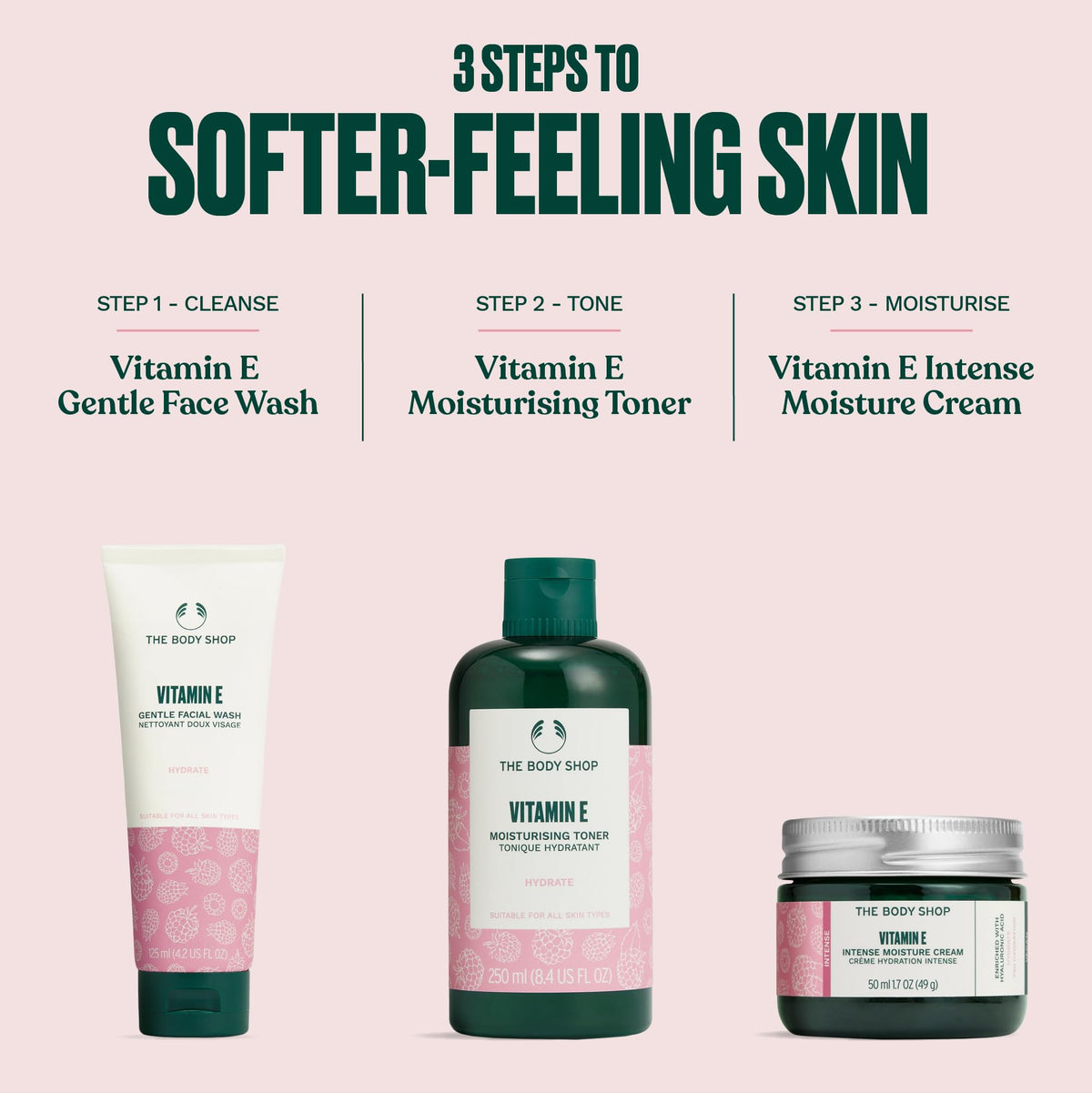 The Body Shop Community Fair Trade shea butter feature for smooth moisturization.