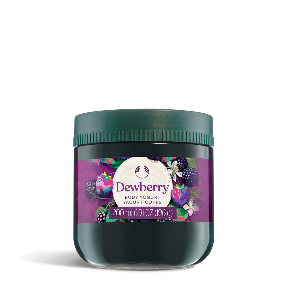 The Body Shop Dewberry Body Yogurt jar front for quick, daily hydration.
