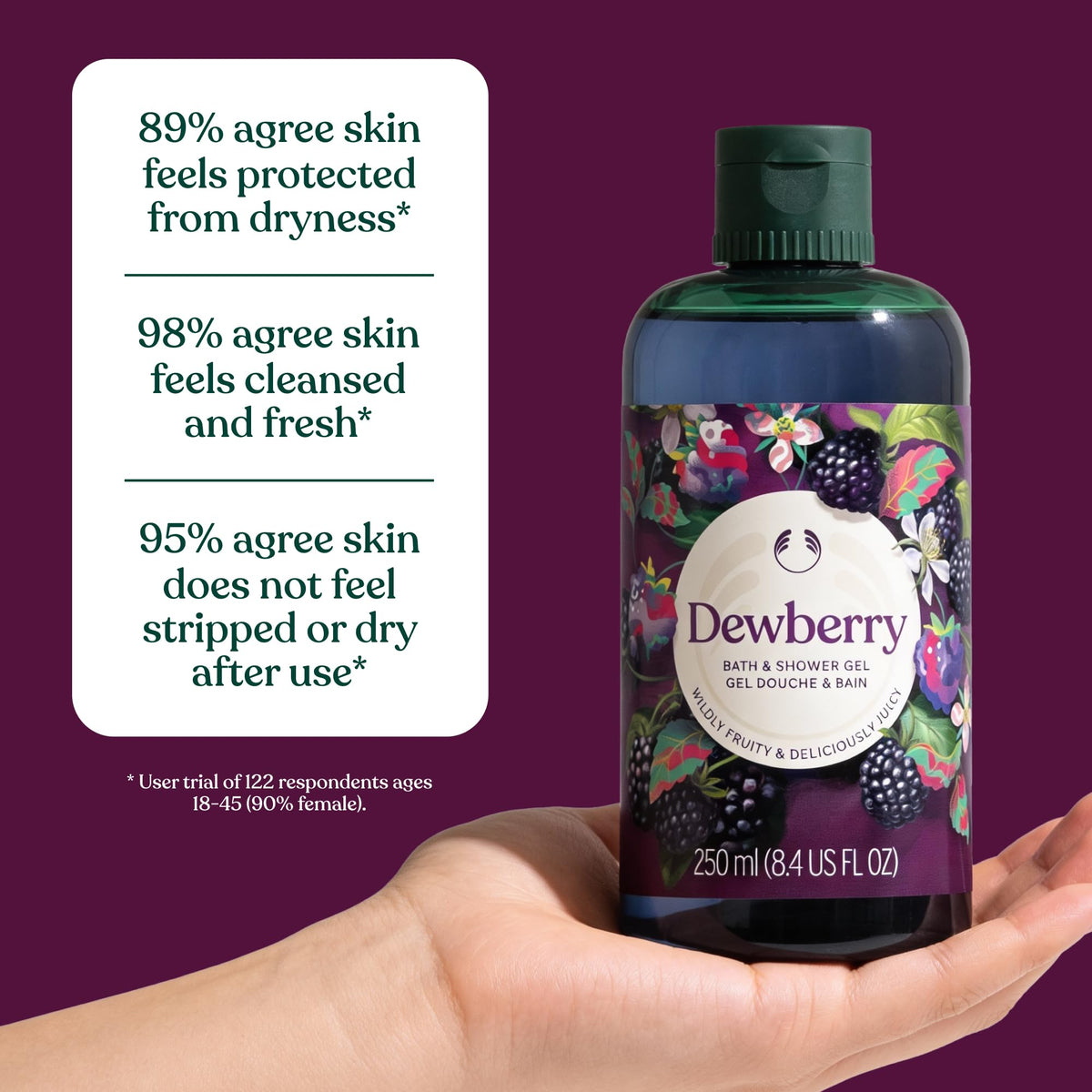 The Body Shop Dewberry Body Yogurt vegan formula suitable for daily use.