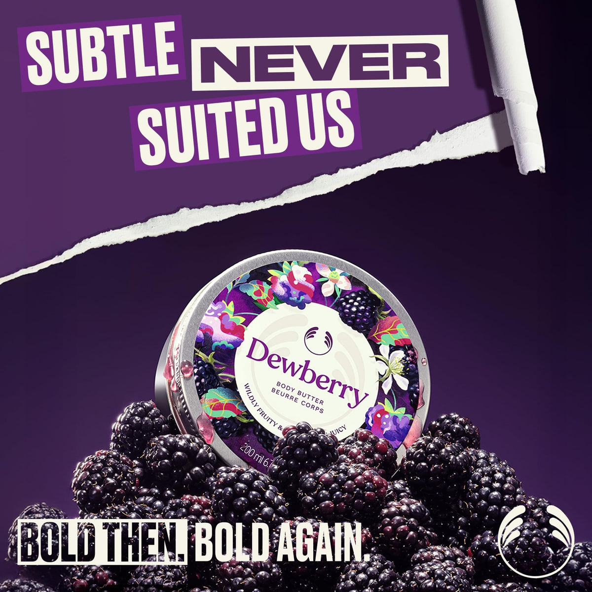 The Body Shop Dewberry Butter vegan formula enriched with shea butter