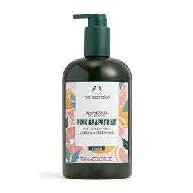 The Body Shop Pink Grapefruit Shower Gel bottle offers a refreshing cleanse