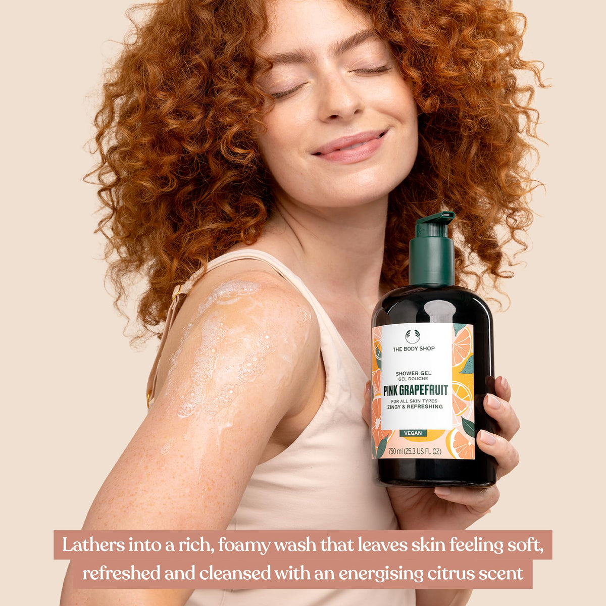 The Body Shop Pink Grapefruit Shower Gel ingredients highlight natural-origin formula