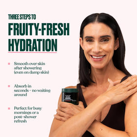The Body Shop Strawberry Body Yogurt with almond milk for soft, nourished skin.