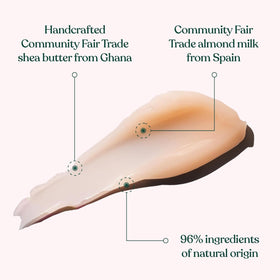 The Body Shop Strawberry Body Yogurt gel-cream texture provides a non-sticky finish.