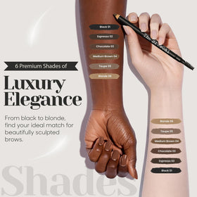 The BrowGal waterproof formula offers reliable wear through activity and humidity