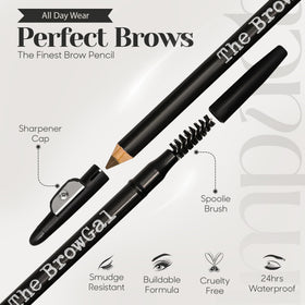 The BrowGal spoolie brush blends and softens for a natural finish