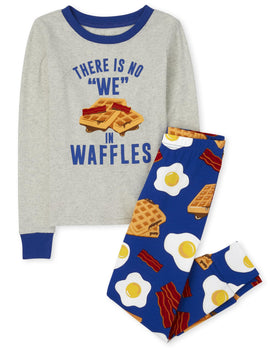 The Children's Place boys pajamas waffle long-sleeve front view for comfort