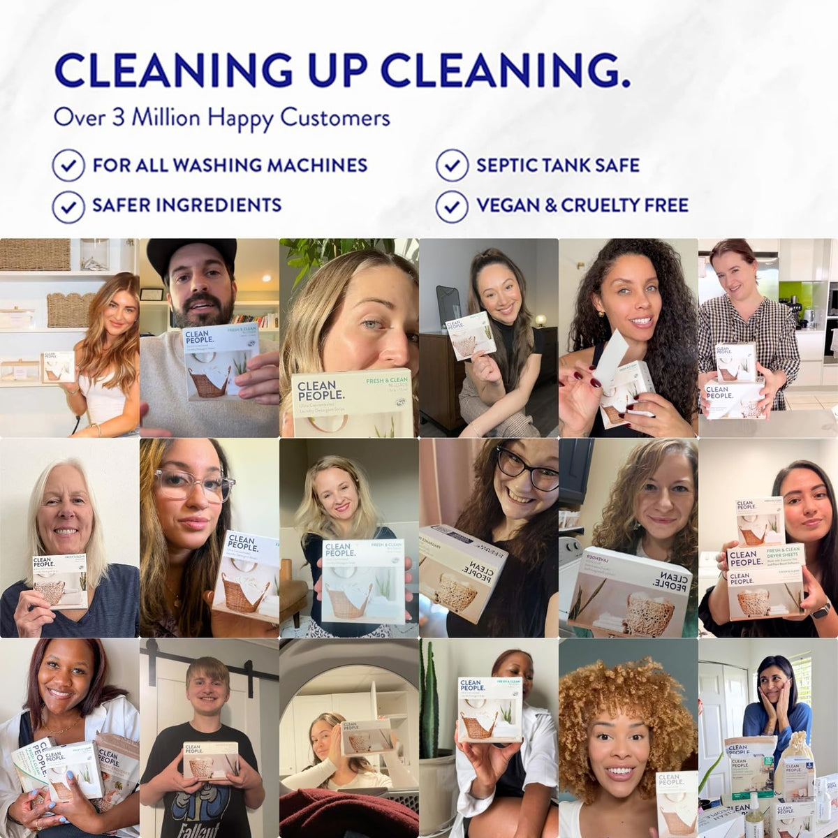 The Clean People Citrus Clove foaming hand soap label close-up highlighting gentle formula