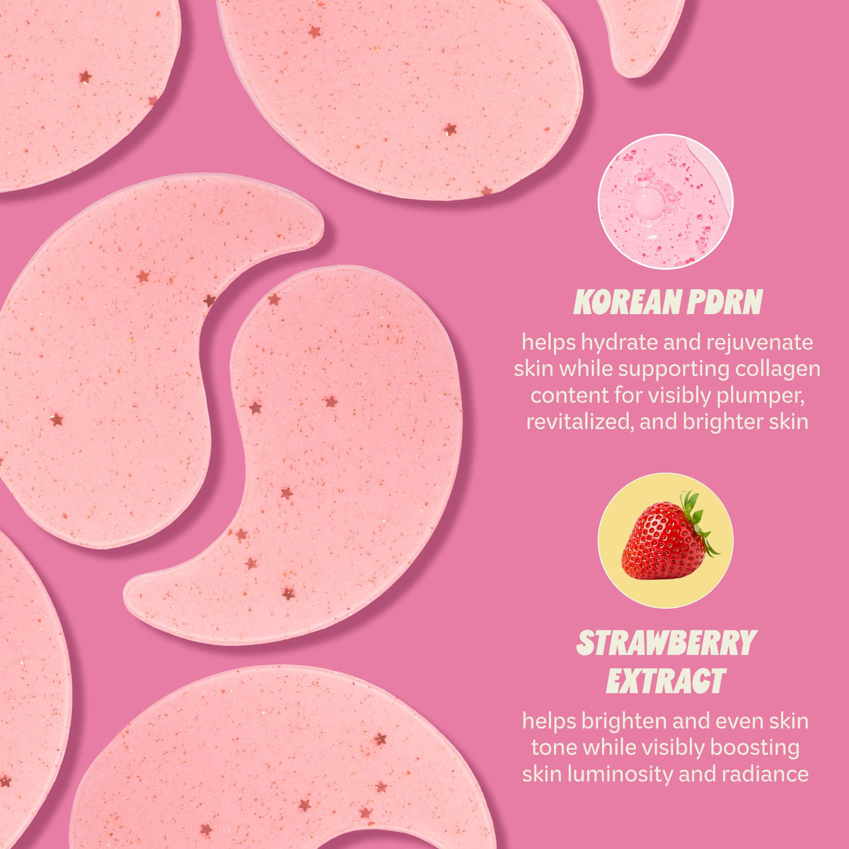 The Crème Shop Gelly Brightening Under Eye Patches soothe and depuff tired eyes during routine care.