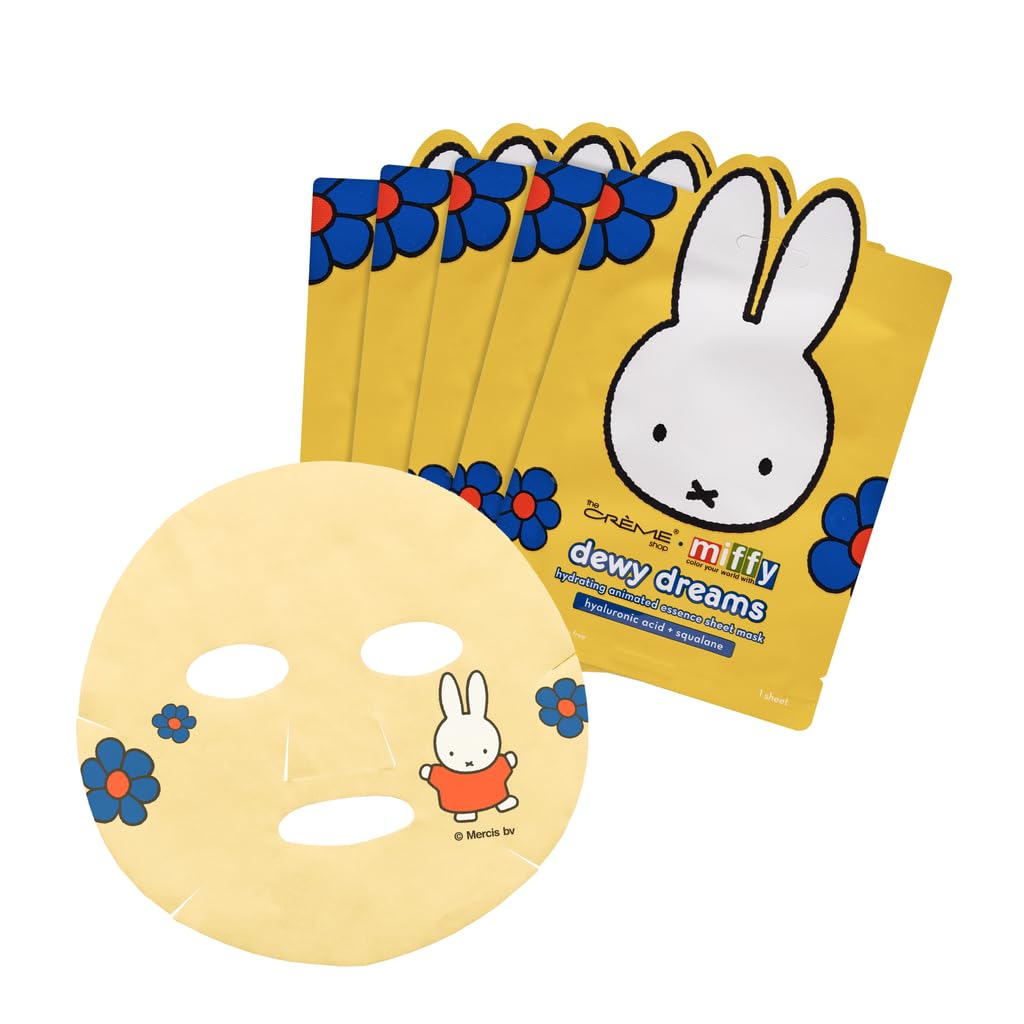 The Crème Shop Miffy Dewy Dreams mask box highlights deep hydration for hardworking skin.