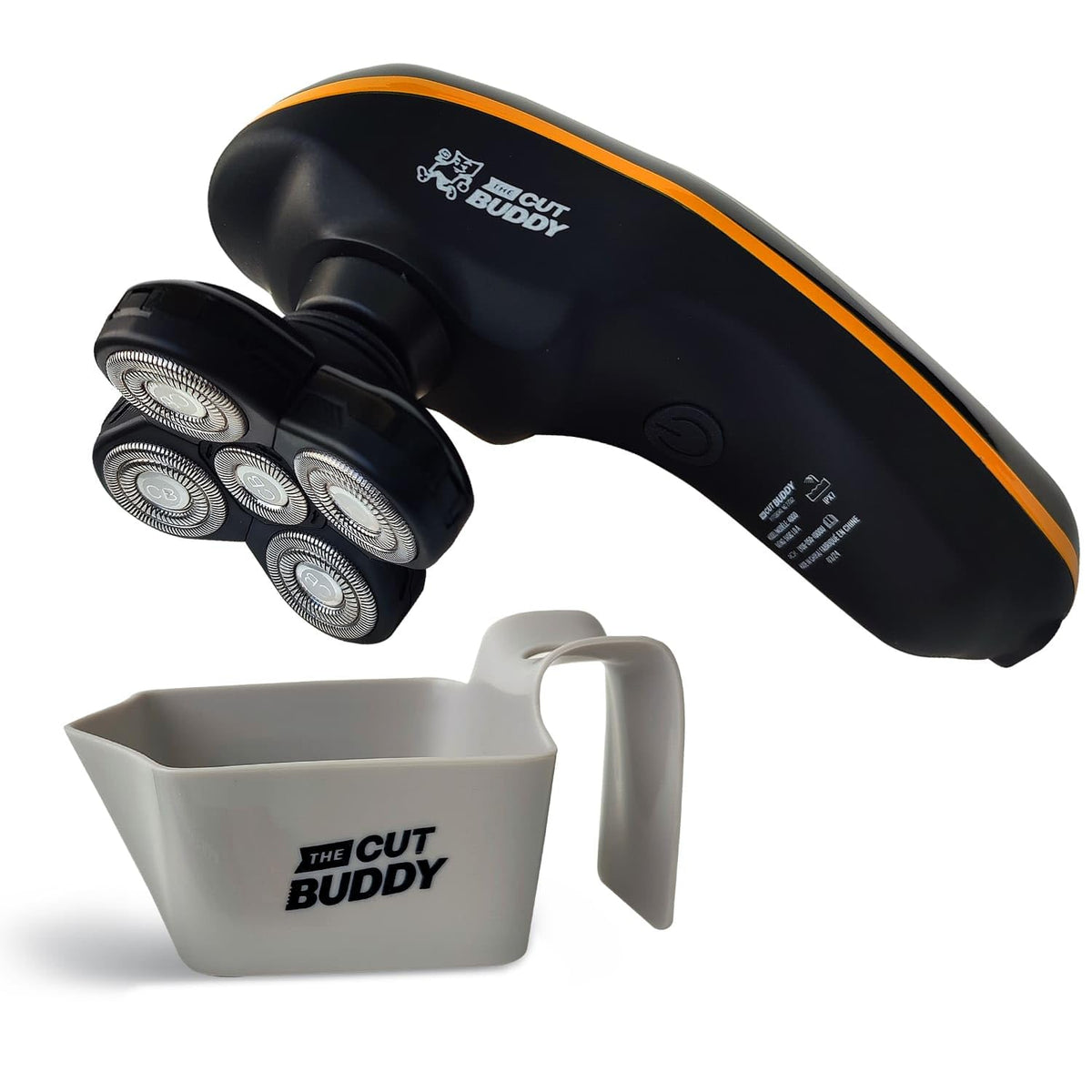The Cut Buddy Bald Buddy shaver with ergonomic grip for precise head shaping.