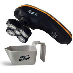 The Cut Buddy Bald Buddy shaver with ergonomic grip for precise head shaping.