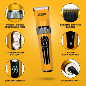 The Cut Buddy titanium-ceramic blades stay cool for comfortable trimming