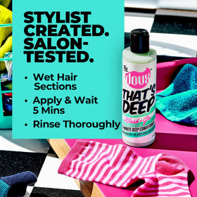 The Doux That's Deep conditioner for curls ideal for styling.