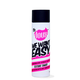 The Doux WE WANT EASY Texture Tamer bottle front for hydrated curls