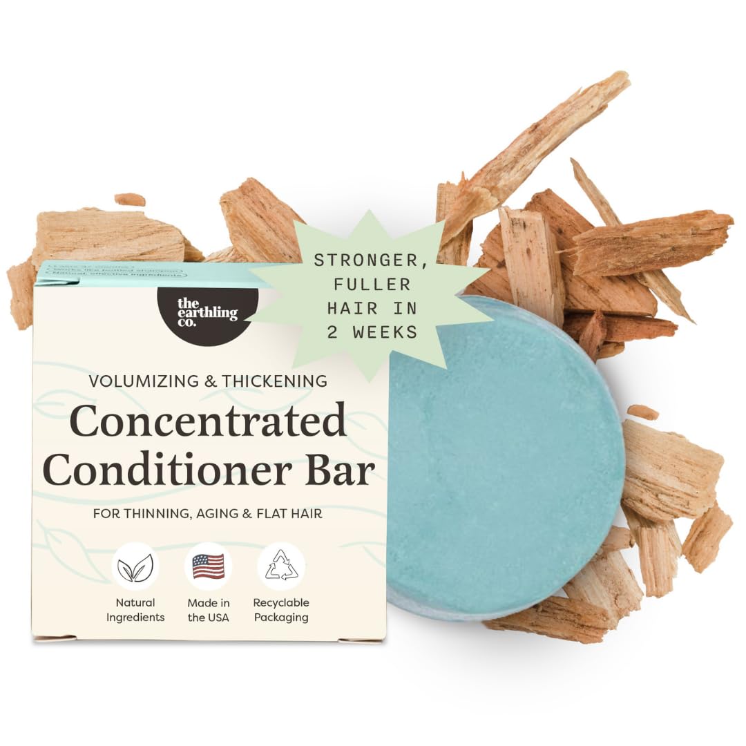 The Earthling Co. Volumizing Conditioner Bar application close-up boosts slip for detangling