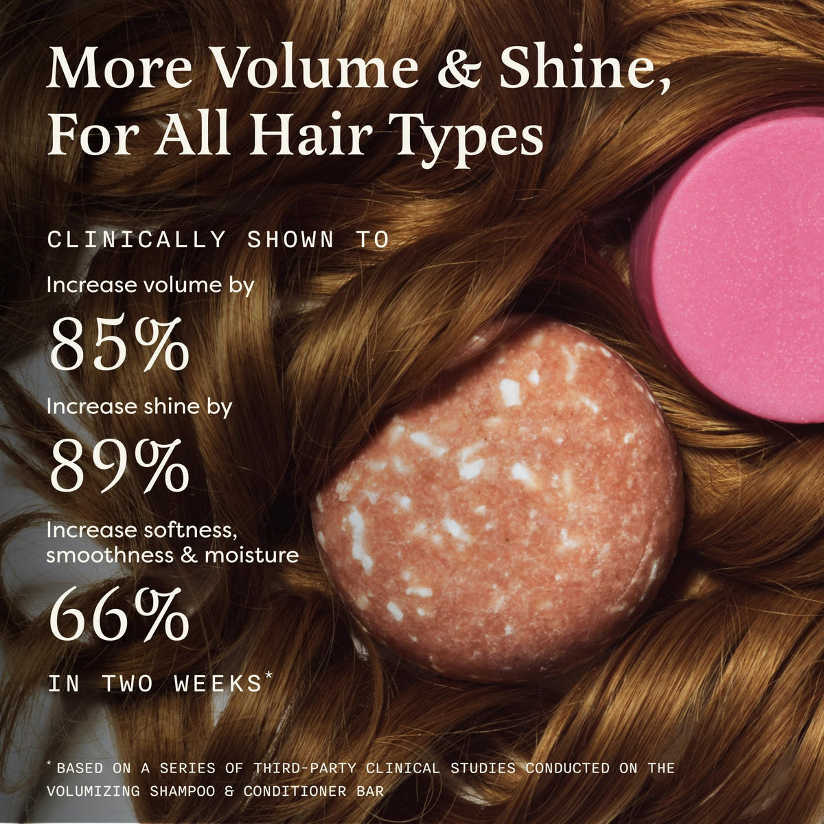 The Earthling Co. volumizing bar on bathroom shelf shows compact, travel-friendly design