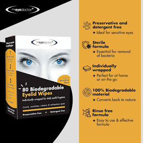 The Eye Doctor daily-care routine use image promotes easy hygiene.