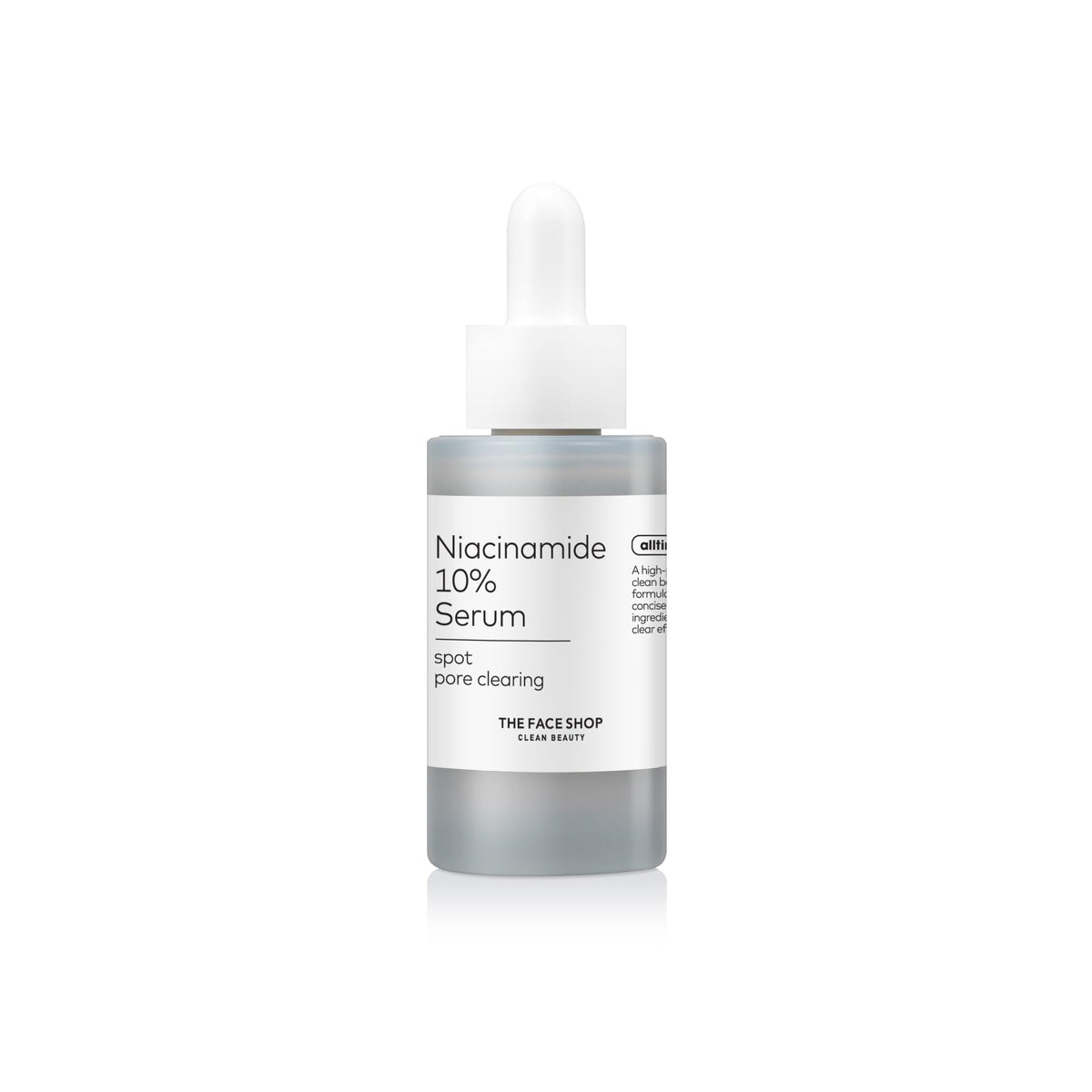 The Face Shop Alltimate Niacinamide 10% serum bottle for pore control.