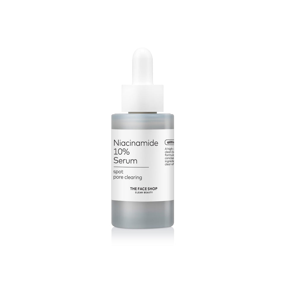 The Face Shop Alltimate Niacinamide 10% serum bottle for pore control.