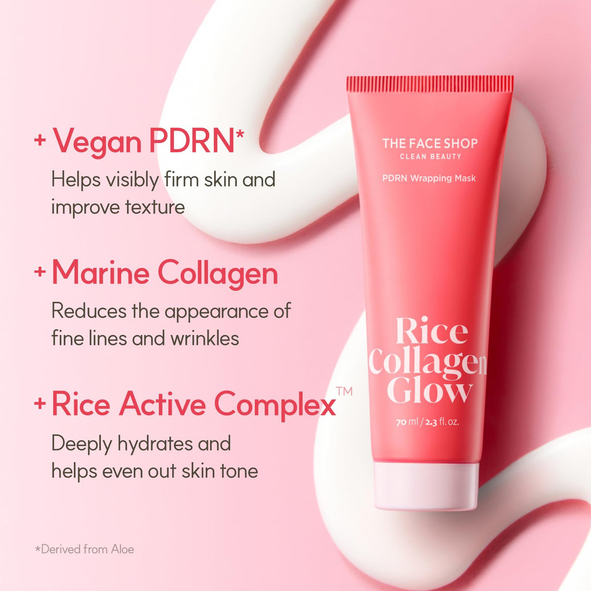 The Face Shop Pink Collagen Wrapping Mask is drying and peel-off for a lifted-looking result.