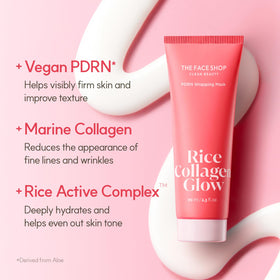 The Face Shop Pink Collagen Wrapping Mask is drying and peel-off for a lifted-looking result.