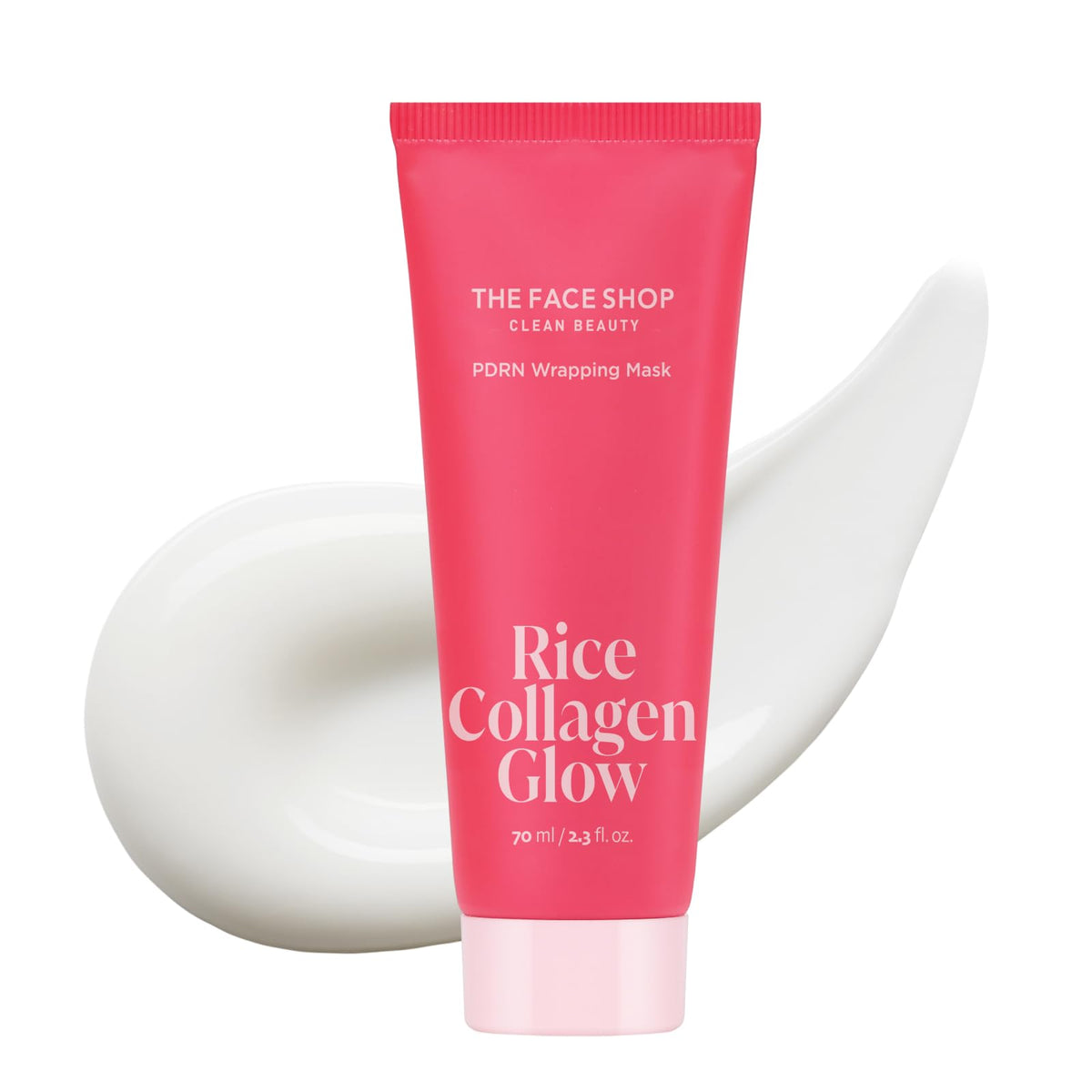 The Face Shop Pink Collagen Wrapping Mask packaging showcases the premium formula for radiant skin.