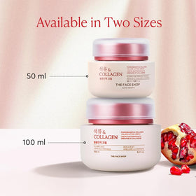 The Face Shop Pomegranate & Collagen Eye Cream under-eye application shows gentle use.