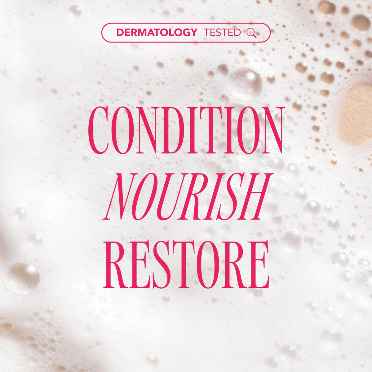 Rice Water Bright Essential Treatment texture close-up suggests silky, shiny hair