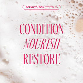 Rice Water Bright Essential Treatment texture close-up suggests silky, shiny hair
