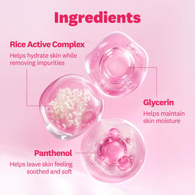 Close-up of The Face Shop Rice Water Bright bottle cap for travel-friendly cleansing.