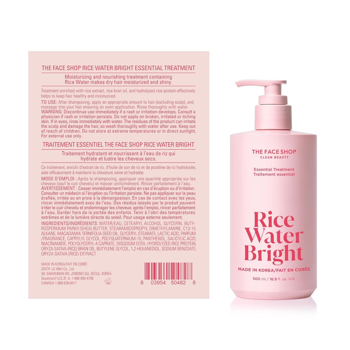 The Face Shop Rice Water Bright Packaging front highlights Korea origin and trusted formula