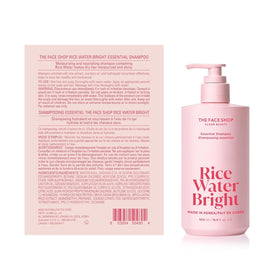 The Face Shop Rice Water Bright splash suggesting nourishing hydration.