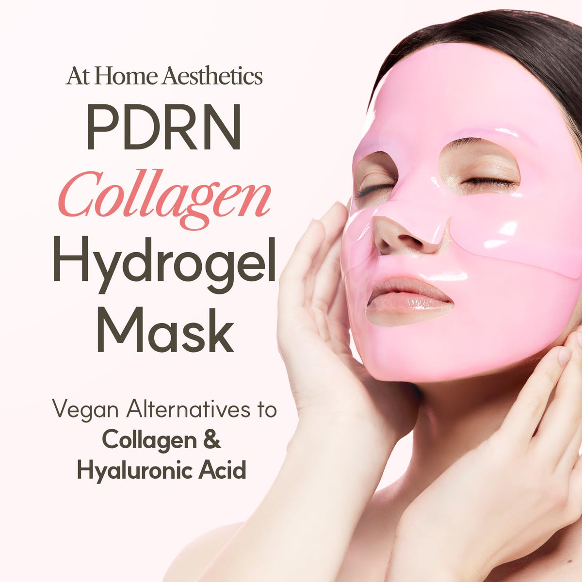 The Face Shop Rose PDRN Pink Collagen Mask gel texture closeup highlights hydration.