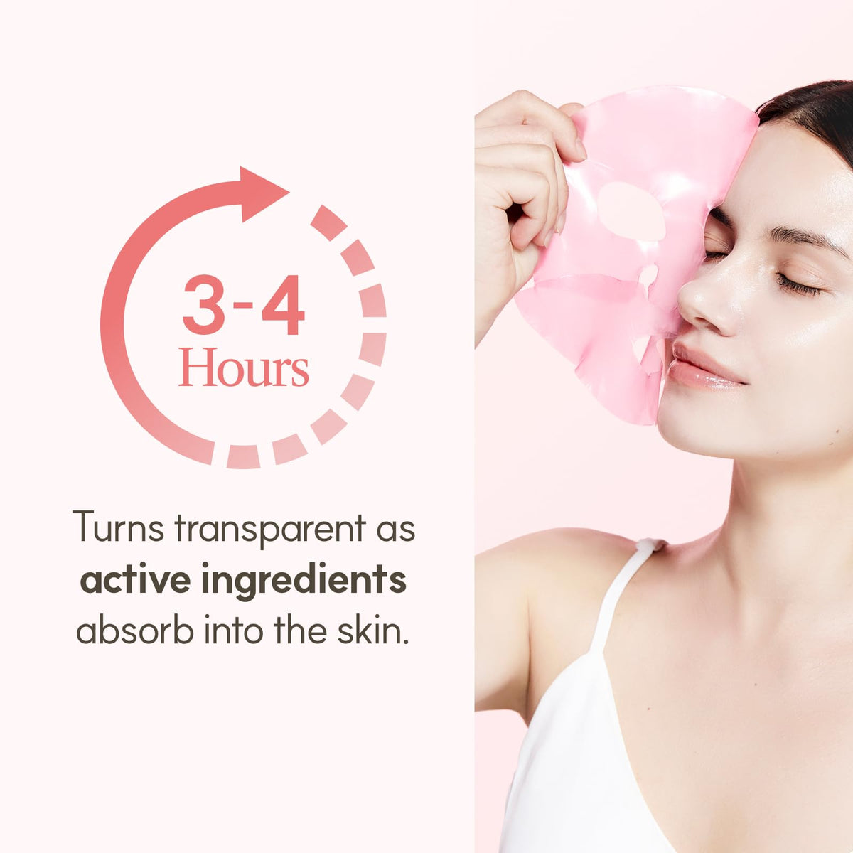 The Face Shop Rose PDRN Pink Collagen Mask rose extract detail for renewed skin.