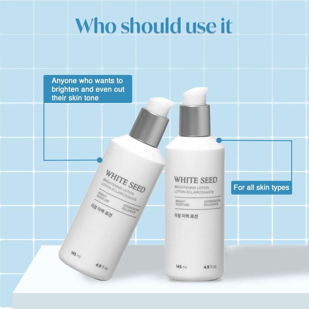 Packaging label of The Face Shop White Seed Brightening Lotion