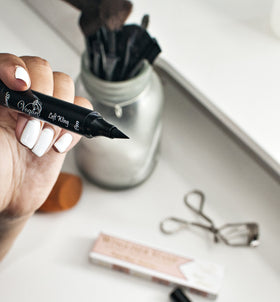 The Flick Stick easy, mess-free application close-up for confident makeup sessions.