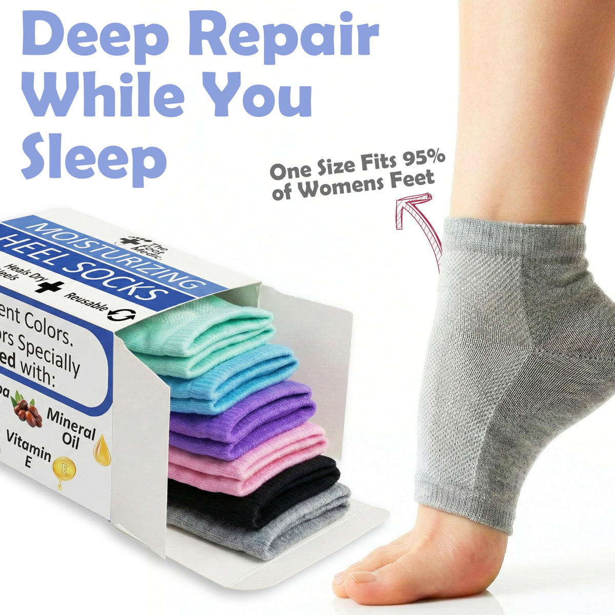 The Foot Medic overnight use with warm water soak supports heel care routines