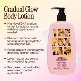 Even finish on elbows and feet for smooth, sunless glow.