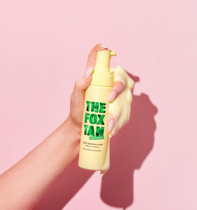 The Fox Tan Rapid Banana Whip applied on arm demonstrates quick absorption.