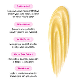 The Fox Tan Rapid Vanilla Custard at a beach-side setting showcases outdoor tanning versatility.