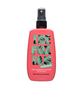 The Fox Tan Rapid Watermelon Shimmer bottle front showing glow-enhancing formula