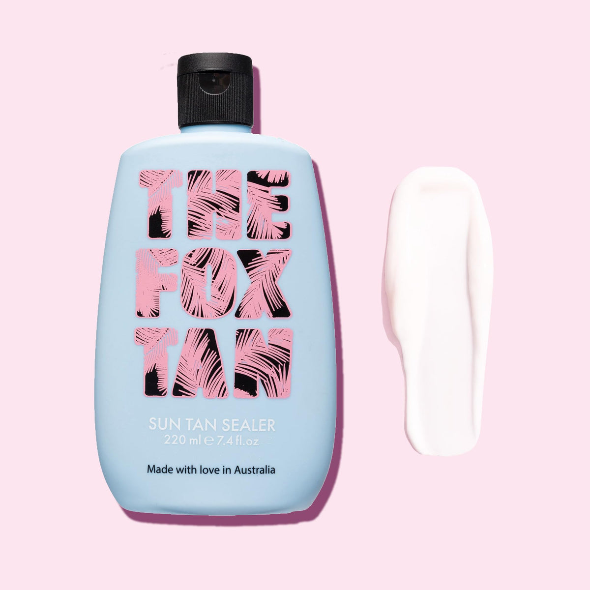The Fox Tan Sun Tan Sealer after-application glow on skin.