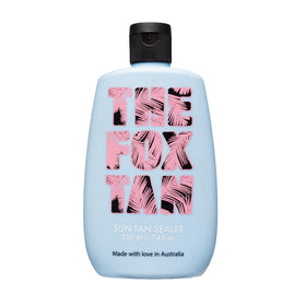 The Fox Tan Sun Tan Sealer bottle highlighting hydration for lasting glow.